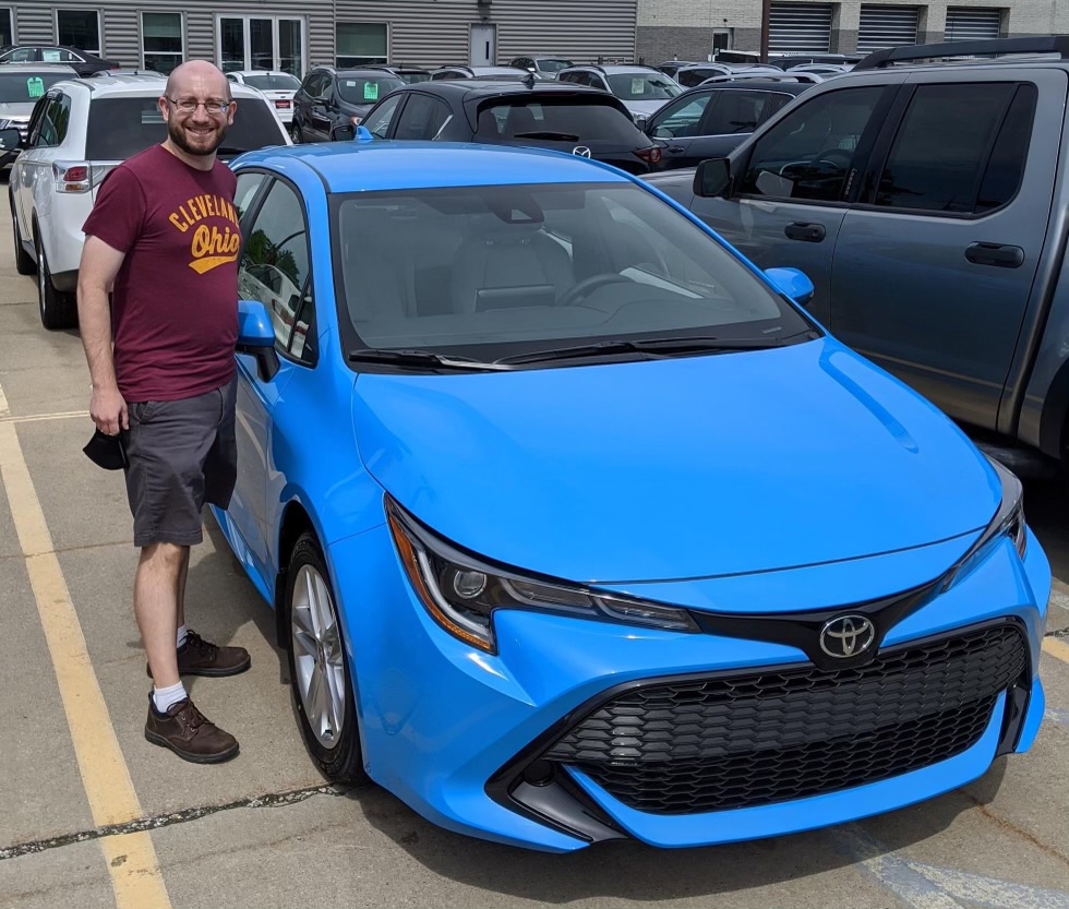 Bill with his Toyota Corolla