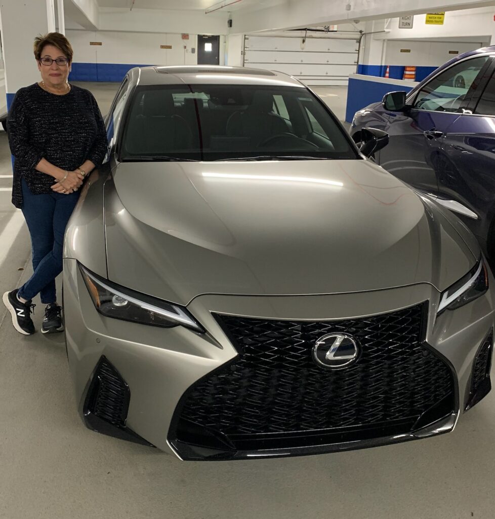 Mayda with her Lexus IS