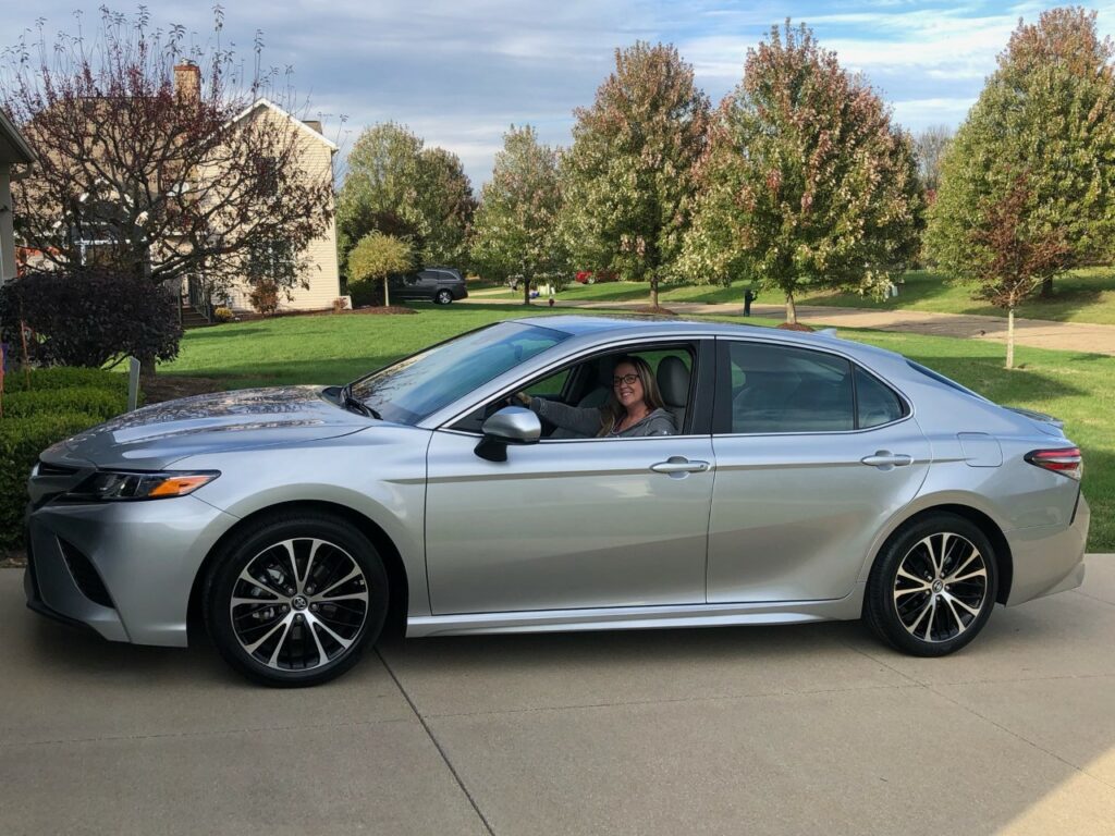 Michelle with her Toyota Camry